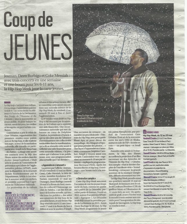Article de presse — Cocodef / Article 4 / Gare Urbaine