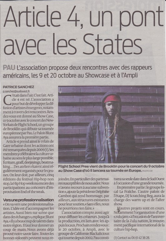 Article de presse — Cocodef / Article 4 / Gare Urbaine