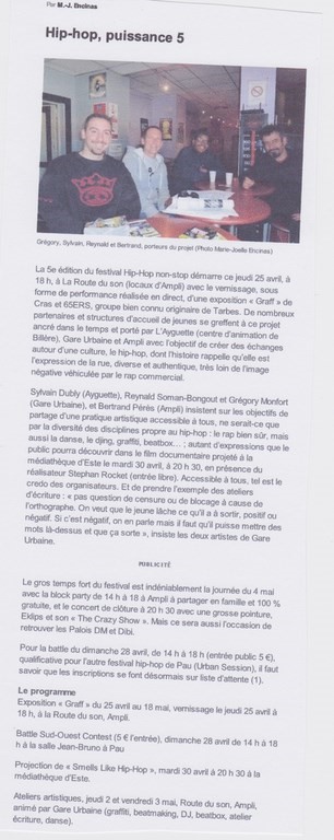 Article de presse — Cocodef / Article 4 / Gare Urbaine
