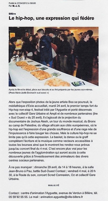 Article de presse — Cocodef / Article 4 / Gare Urbaine